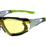 CXS Opsis Tieva Amber Safety Glasses in Black/Green - Euro Work Wear