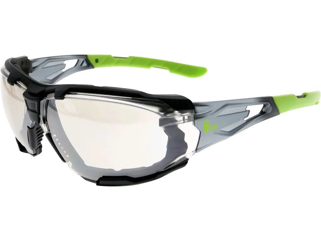 CXS Opsis Tieva I/O Safety Glasses in Black/Green - Euro Work Wear