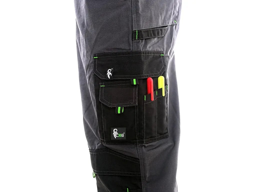 CXS SIRIUS NIKOLAS Men's Winter pants in Grey/Green - Euro Work Wear
