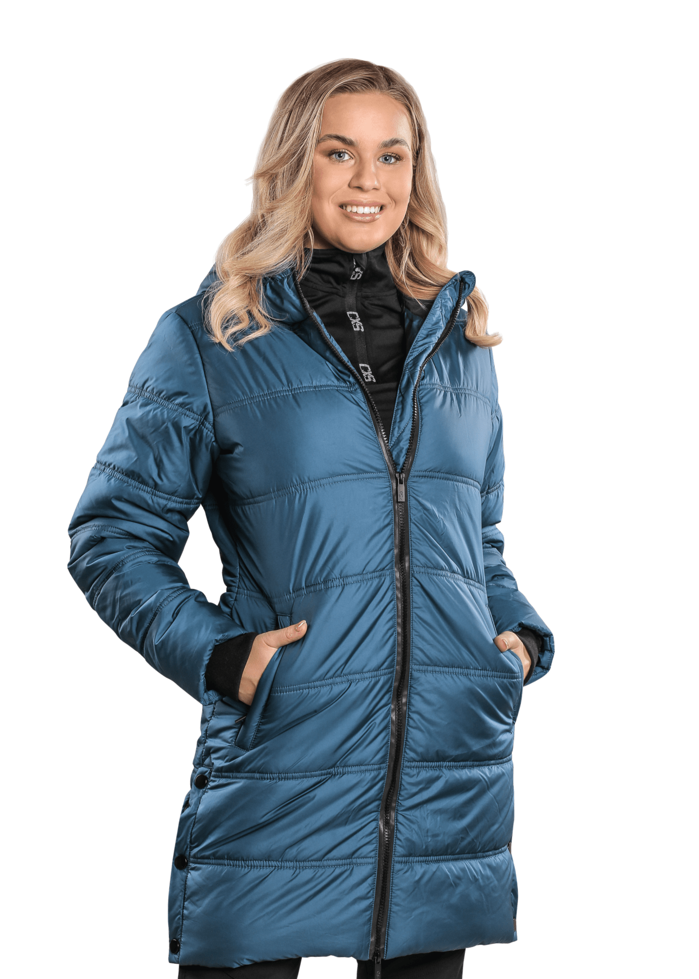 WE Fashion gewatteerde winterjas petrol WE Fashion gewatteerde winterjas petrol