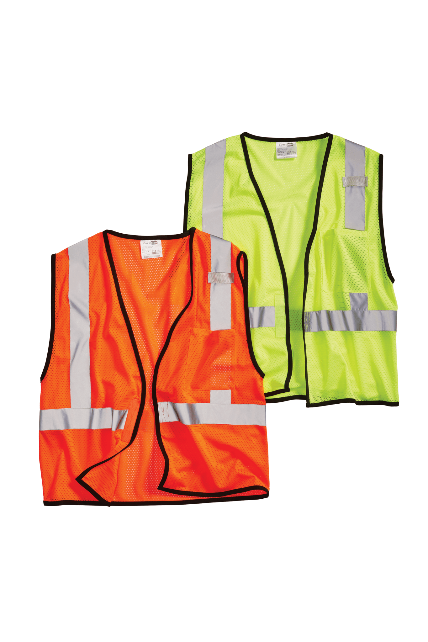 CornerStone® ANSI 107 Class 2 Economy Mesh One - Pocket Vest - Euro Work Wear