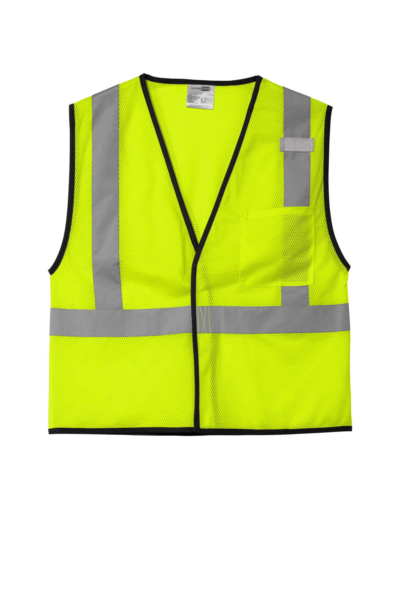 CornerStone® ANSI 107 Class 2 Economy Mesh One - Pocket Vest - Euro Work Wear