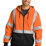 CornerStone® ANSI 107 Class 3 Heavy - Duty Fleece Full - Zip Hoodie - Euro Work Wear