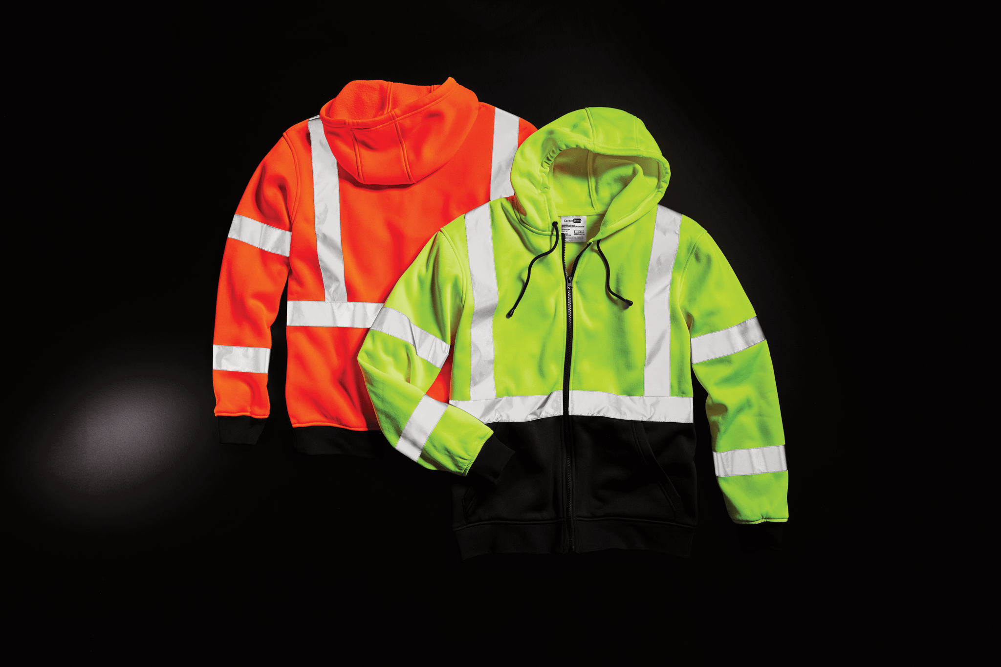 CornerStone® ANSI 107 Class 3 Heavy - Duty Fleece Full - Zip Hoodie - Euro Work Wear