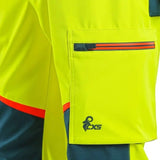 CXS Bedford Men's High Visible Softshell Yellow Overalls - Euro Work Wear