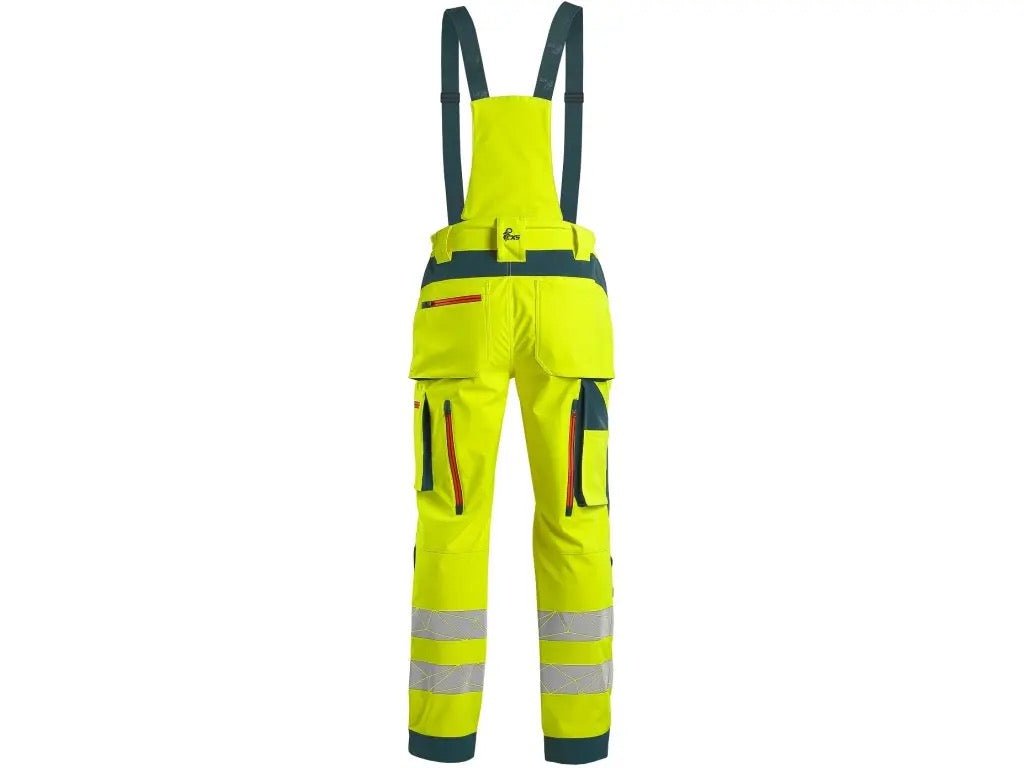 CXS Bedford Men's High Visible Softshell Yellow Overalls - Euro Work Wear