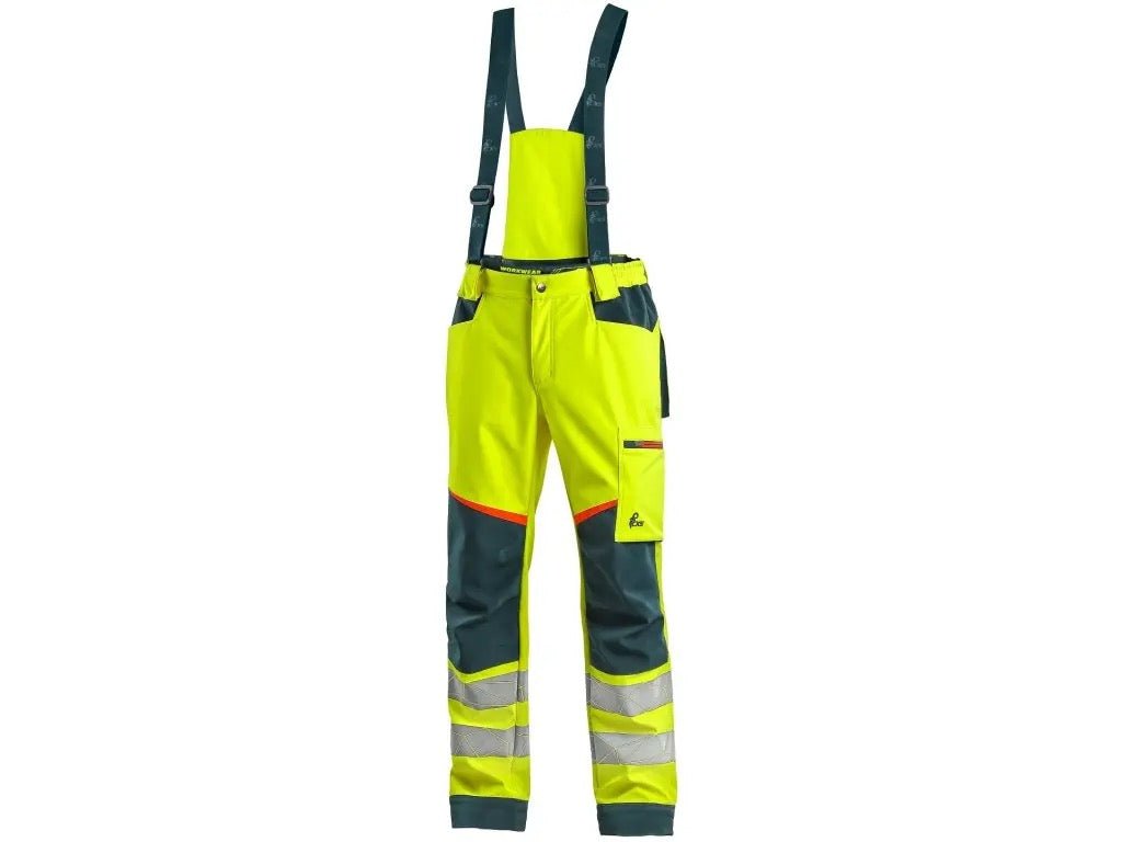 CXS Bedford Men's High Visible Softshell Yellow Overalls - Euro Work Wear