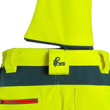 CXS Bedford Men's High Visible Softshell Yellow Overalls - Euro Work Wear