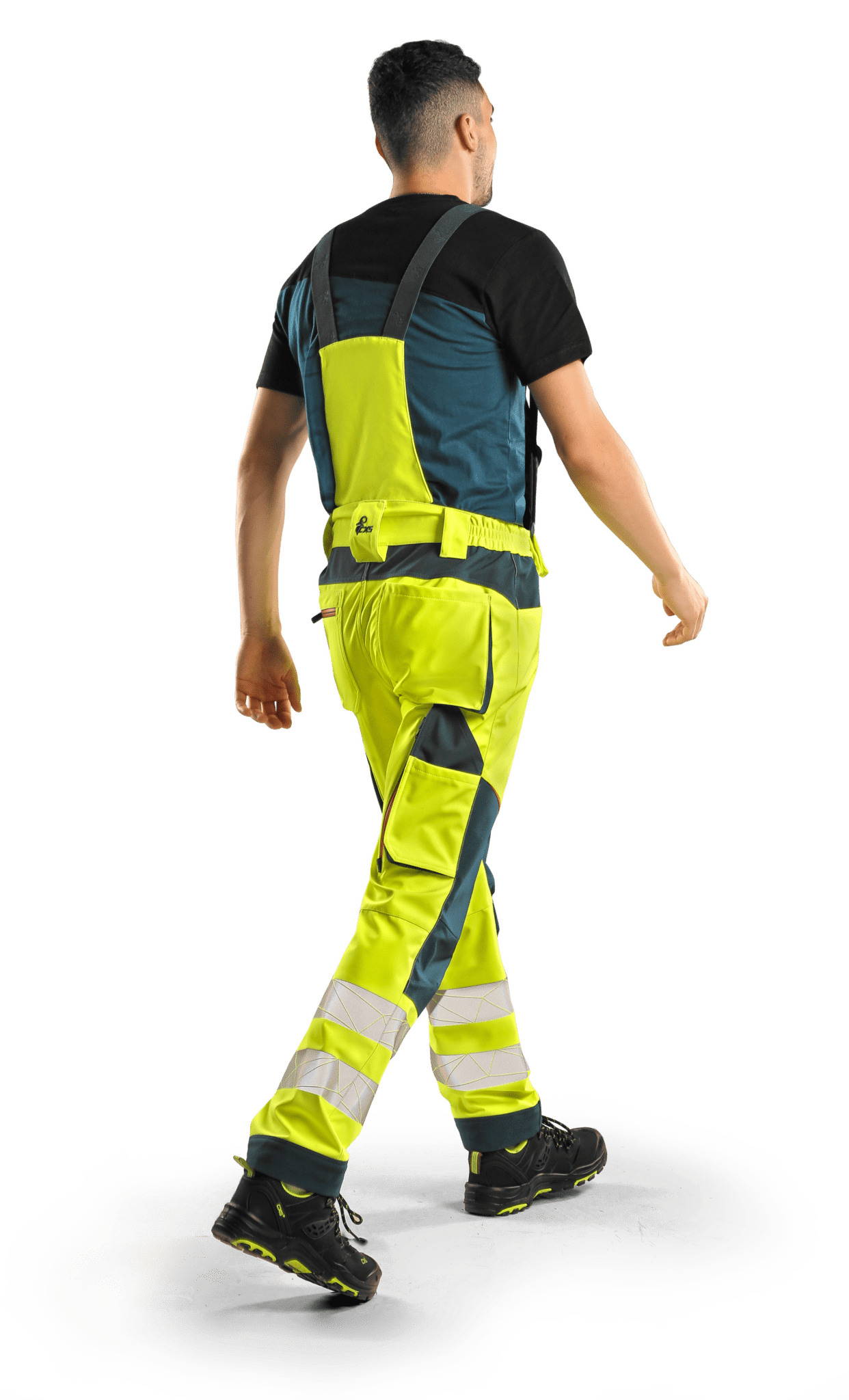 CXS Bedford Men's HiViz Softshell Yellow Overalls - Euro Work Wear