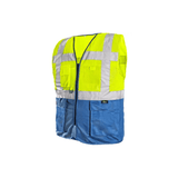 CXS Bolton High - Visibility Yellow/Blue Pocket Vest - Euro Work Wear