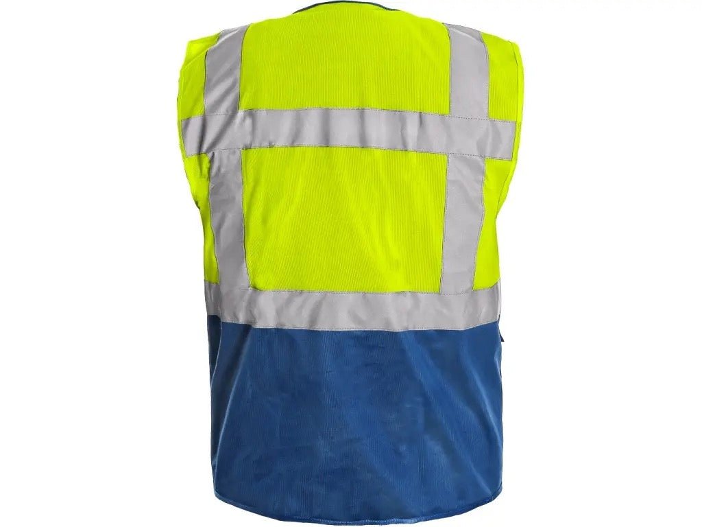 CXS Bolton High - Visibility Yellow/Blue Pocket Vest - Euro Work Wear