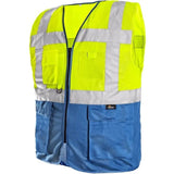 CXS Bolton High - Visibility Yellow/Blue Pocket Vest - Euro Work Wear
