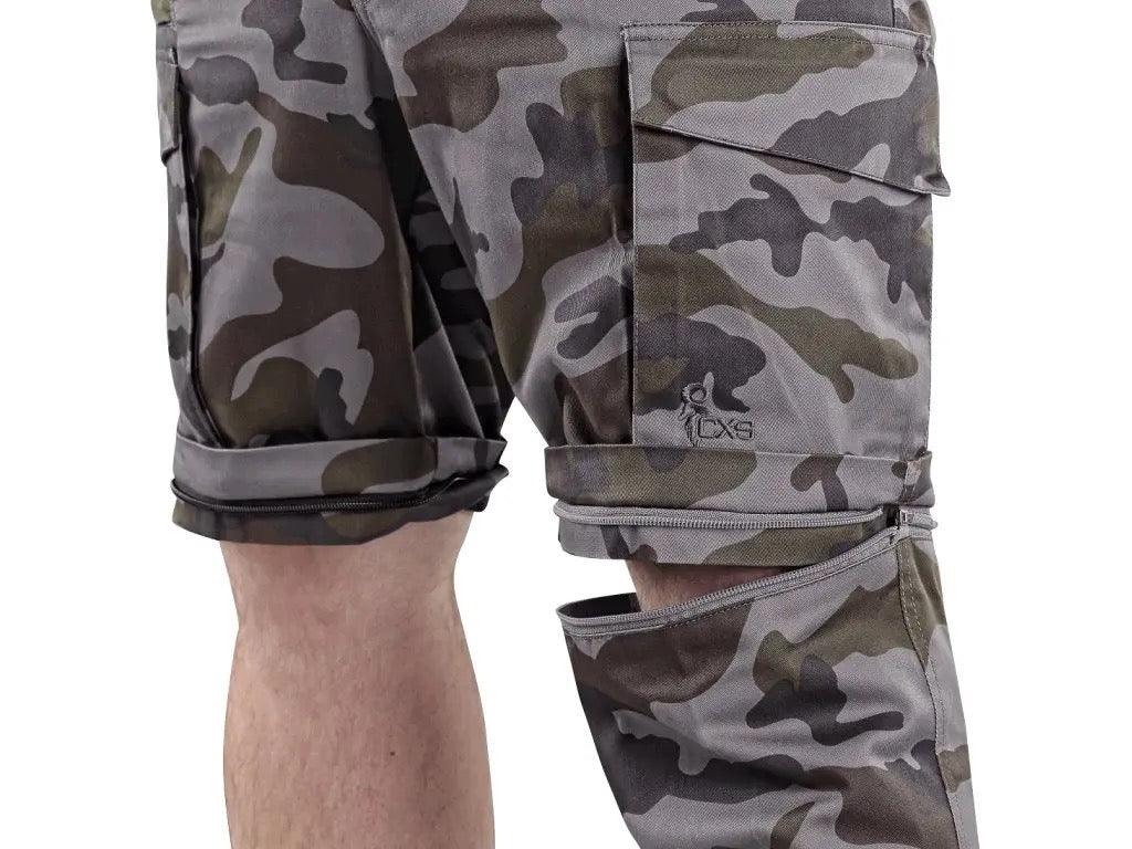 CXS CAMO pants, men's, camouflage, with detachable legs - Euro Work Wear
