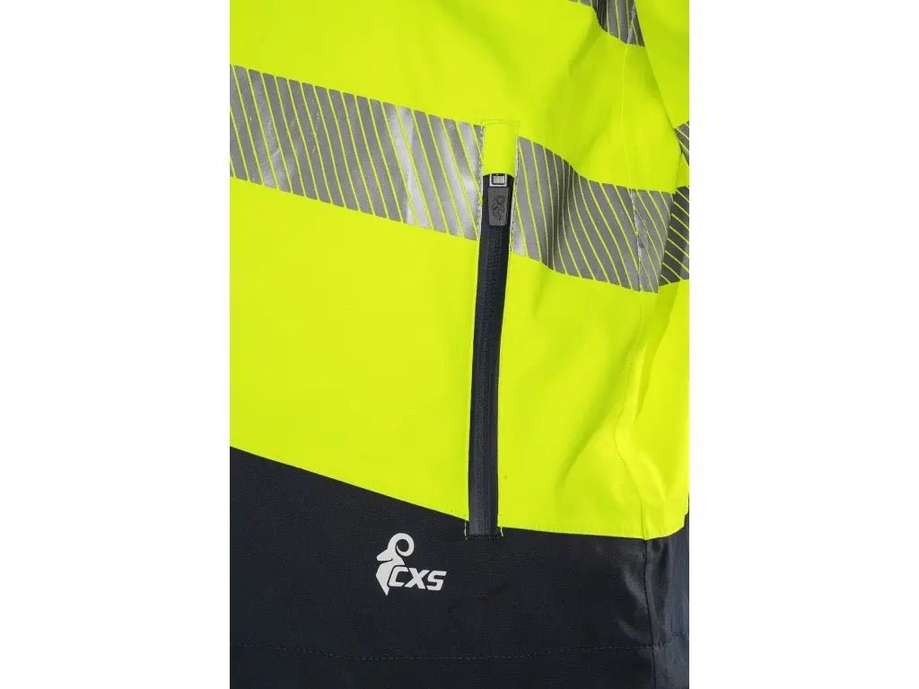 CXS HALIFAX SHELL, men's, hi - vis, yellow - blue - Euro Work Wear